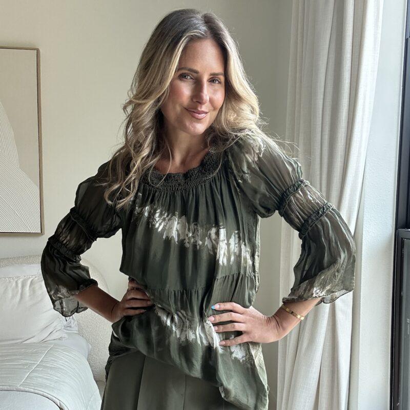 The Sicilian Olive Grove Silk Blouse