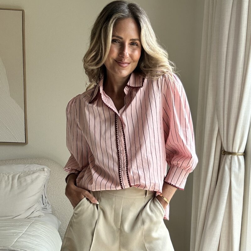The Harvest Candy Stripe Cotton Blouse