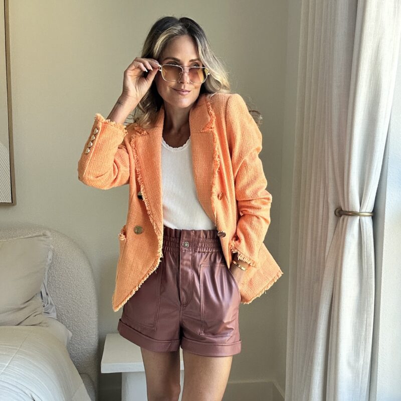 The Autumn Aperol Tweed Blazer