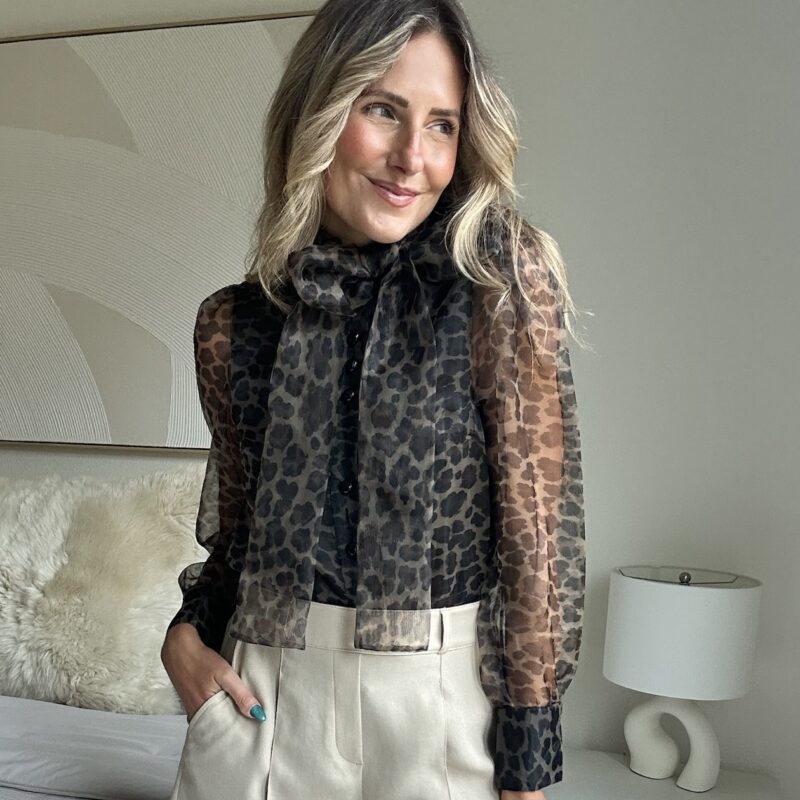 The Flirtatious Feline Sheer Blouse