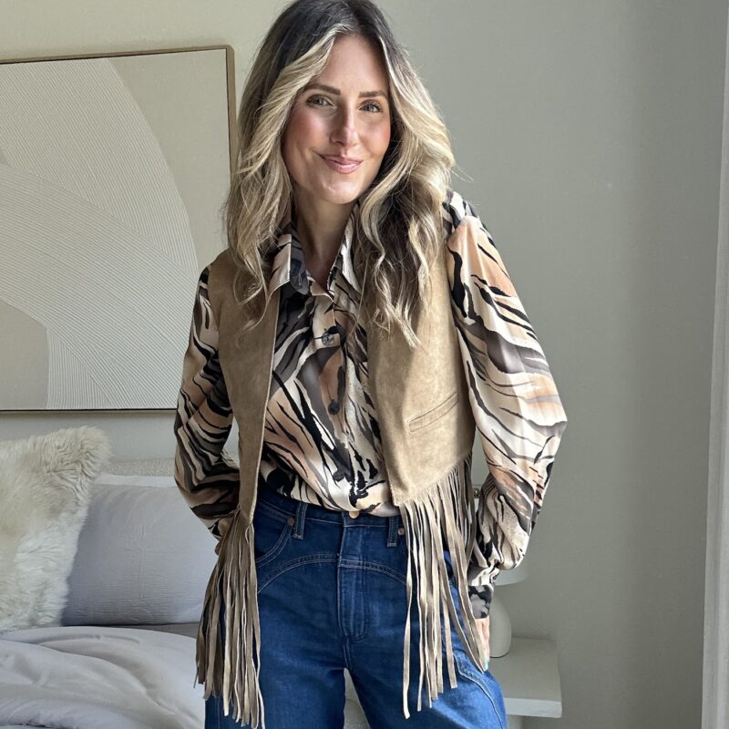 The "Free Rein" Vintage Suede Vest