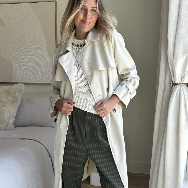 The Layer Me Up Vegan Suede Trench Coat