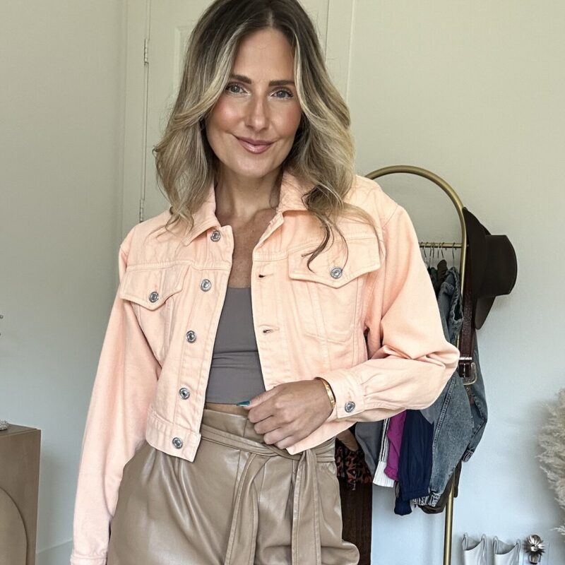 The Creamsicle Crisp Cropped Denim Jacket