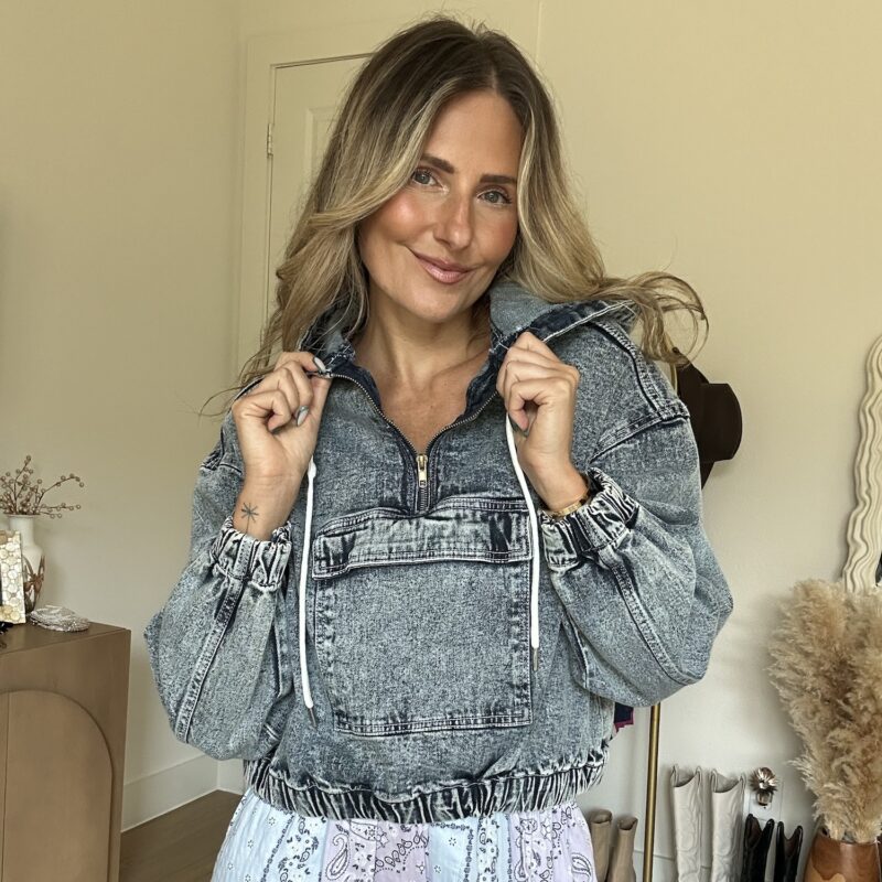 The Streetwear Chic Denim Hoodie