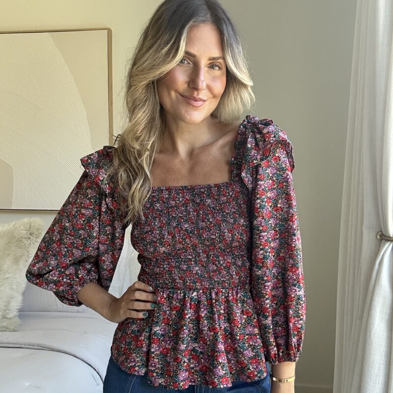 The Cactus Rose Smocked Blouse