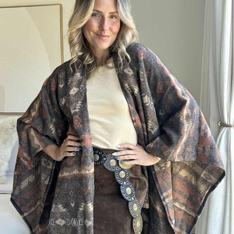 The Chocolate Canyon Western Poncho