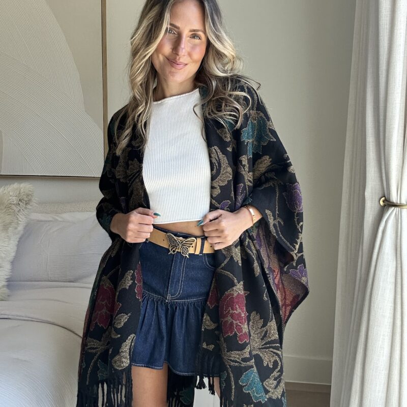 The Dusk In The Desert Vintage Poncho