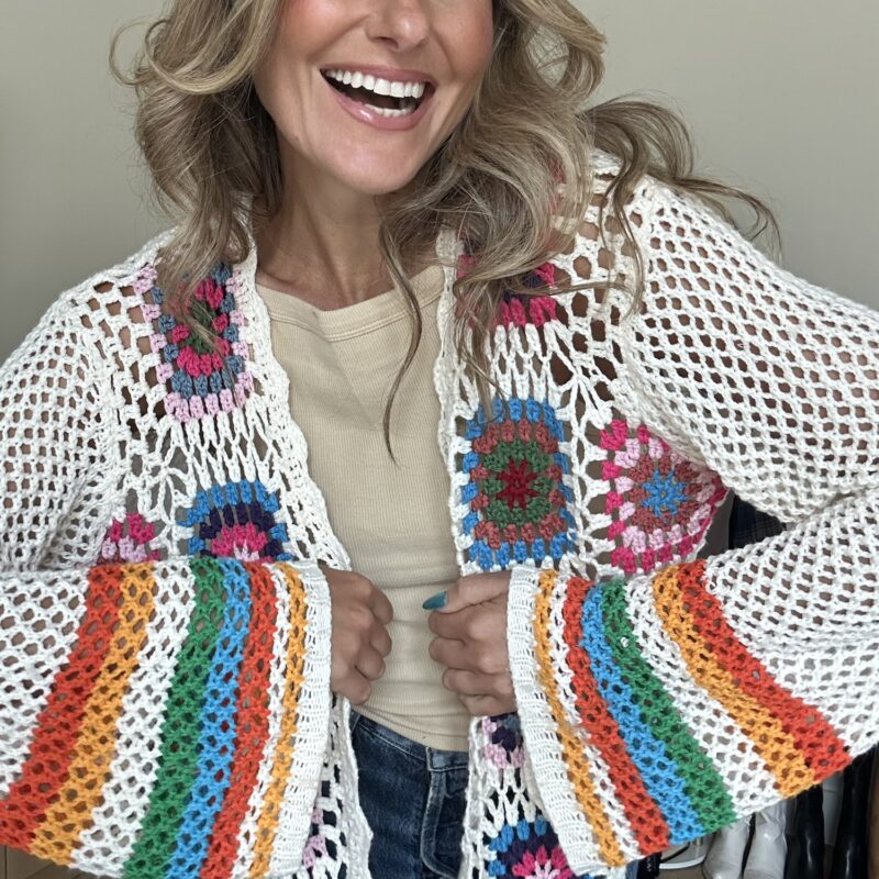 The Granny's A Baddie Crochet Cardigan