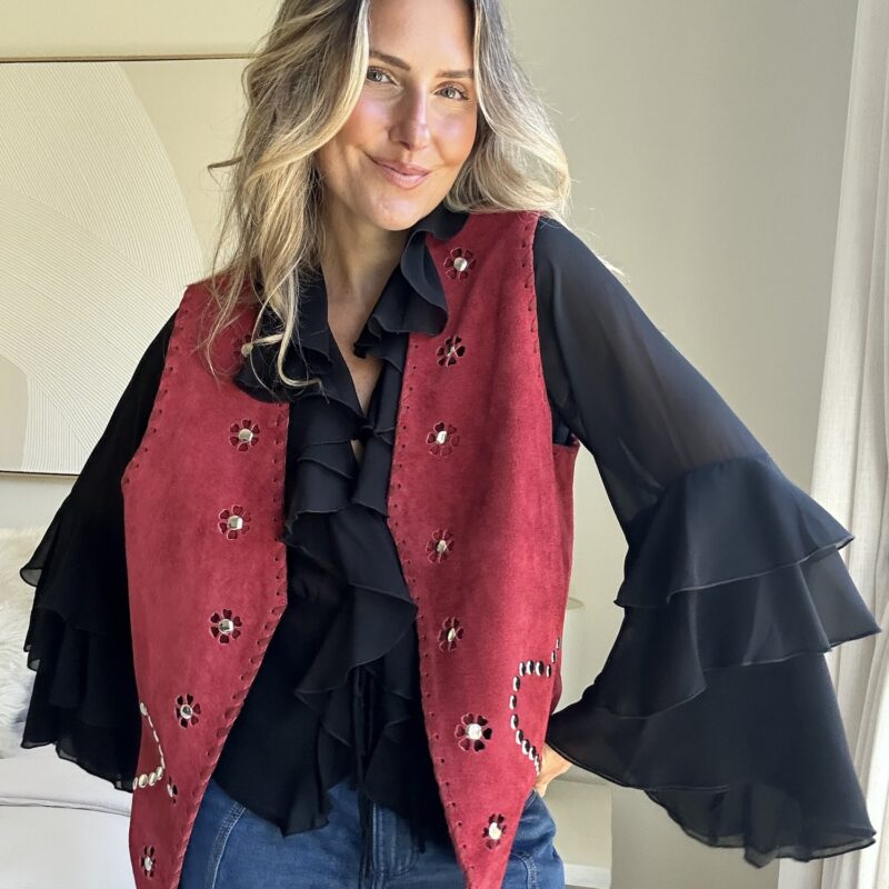 The Heart-on-Your-Sleeve Cowgirl Suede Vest