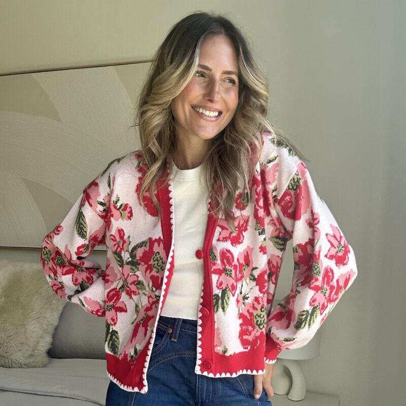 The Lipstick Rose Cozy Cardigan