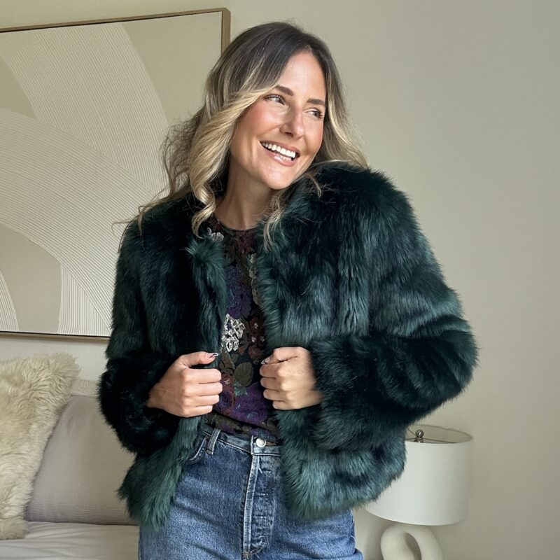 The Jewel Dropper Faux Fur Jacket